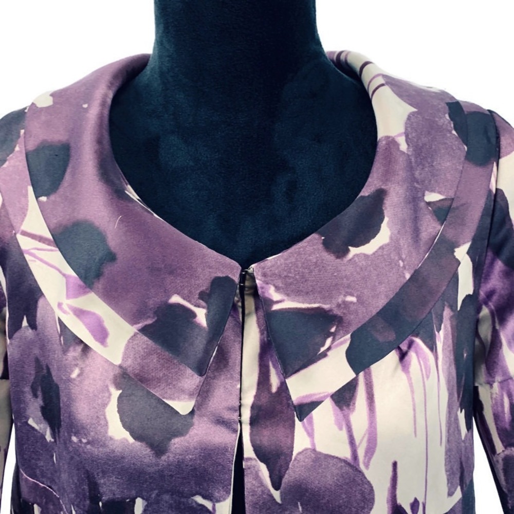 Simply Vera Wang Purple Silver Floral Duster
